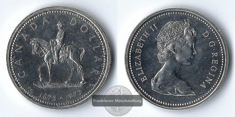  Kanada,  1 Dollar  1973   Mountie   FM-Frankfurt   Feinsilber: 11,66g   