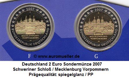 Deutschland 2 Euro Sondermünze 2007...Meck.-Vorpom....PP   