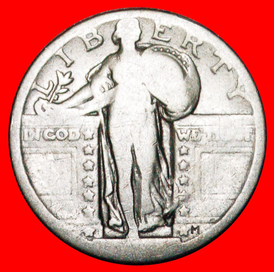  · SOLID SILVER (1917-1924): USA ★1/4 DOLLAR TYPE STANDING LIBERTY WITH EAGLE★LOW START ★ NO RESERVE!   