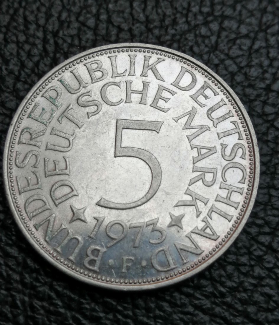 5 Mark Silberadler 1973 F Jaeger 387 XXL Bild (Silber 7 gramm fein)