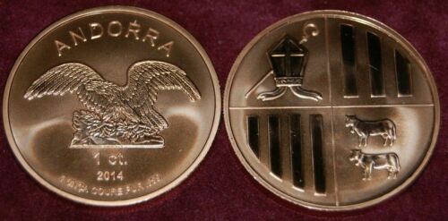 Andorra 1 Cent 2014 1OZ./UNZE 999er Kupfer UNC.-