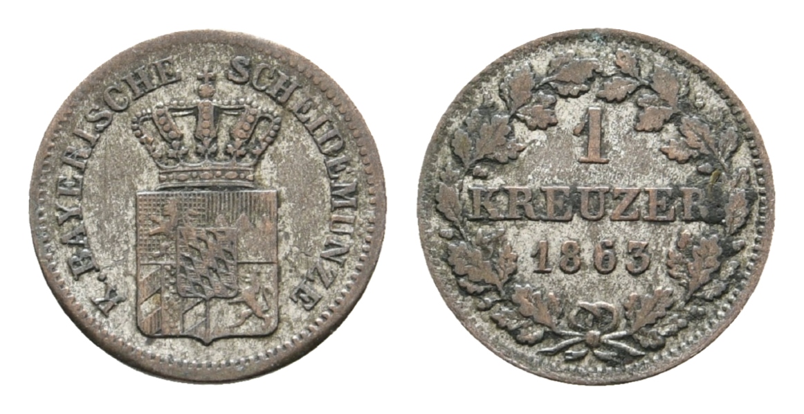  Altdeutschland; Kleinmünze 1863   