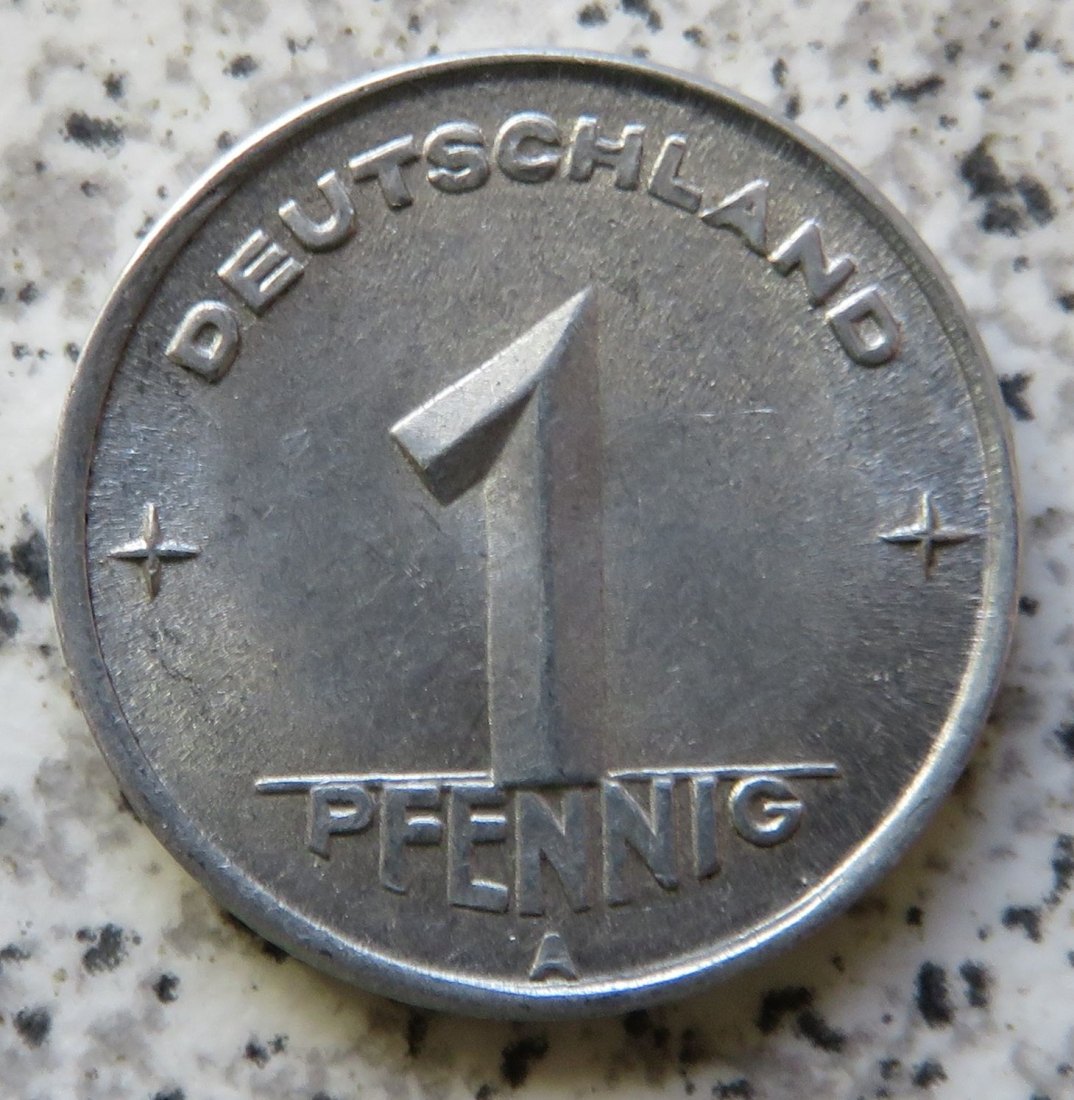  DDR 1 Pfennig 1949 A, funz/unz   
