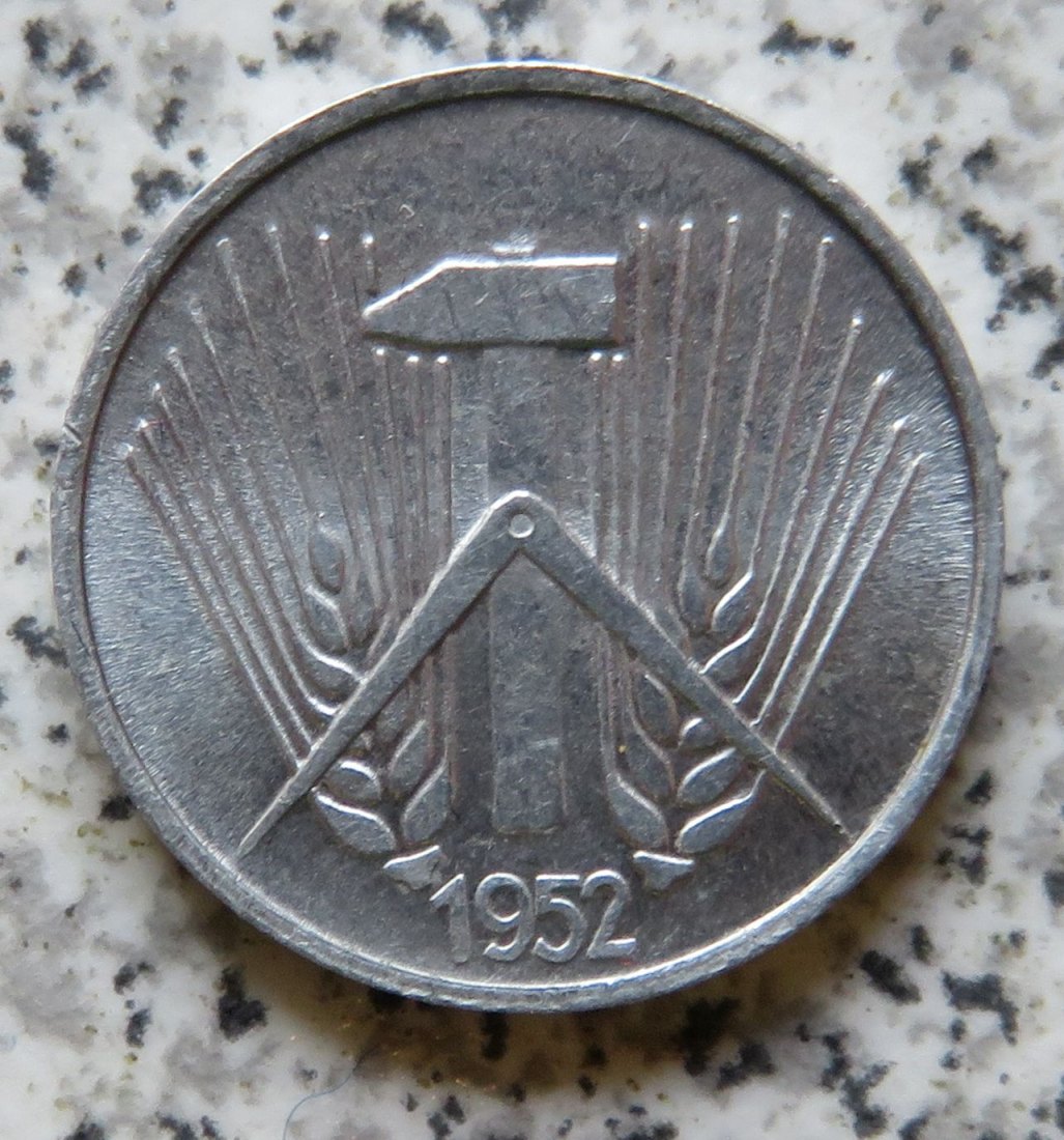  DDR 1 Pfennig 1952 A, funz/unz   