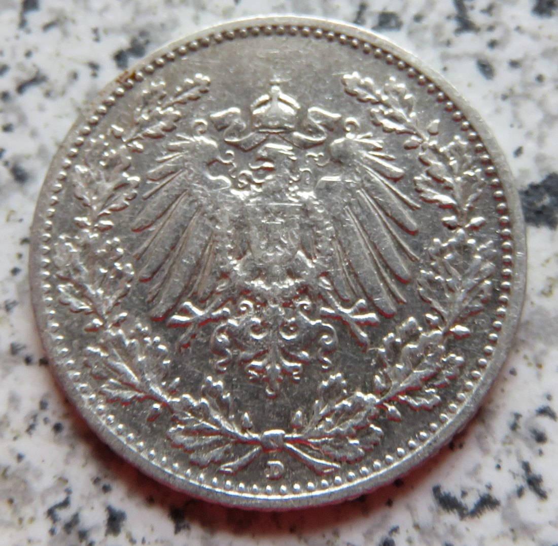  Kaiserreich 1/2 Mark 1911 F   