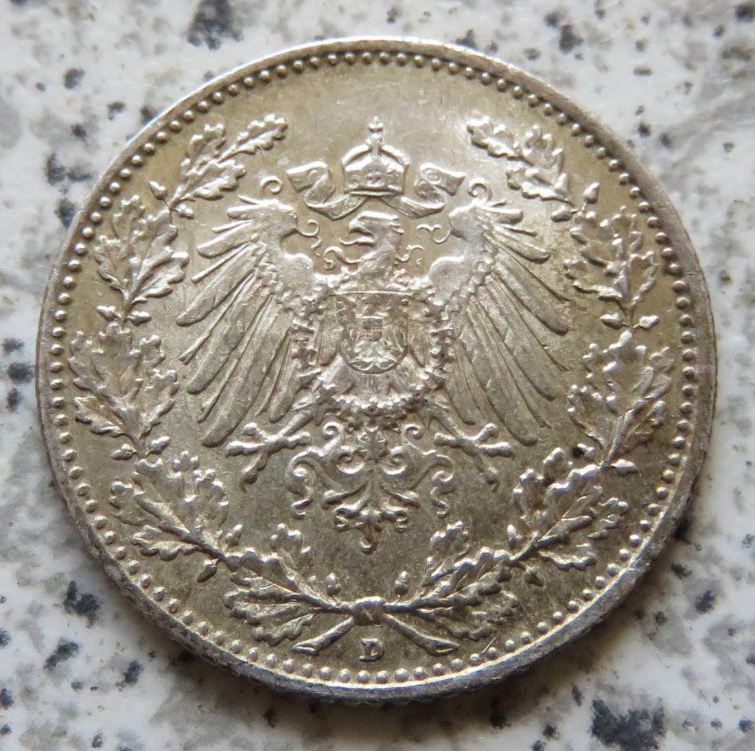  Kaiserreich 1/2 Mark 1911 D, besser   
