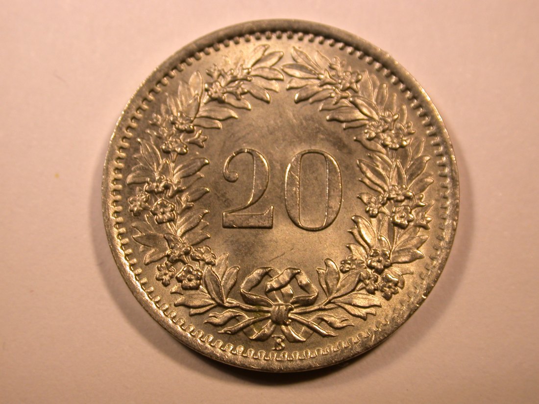 E26 Schweiz 20 Rappen 1968 in f.st Originalbilder