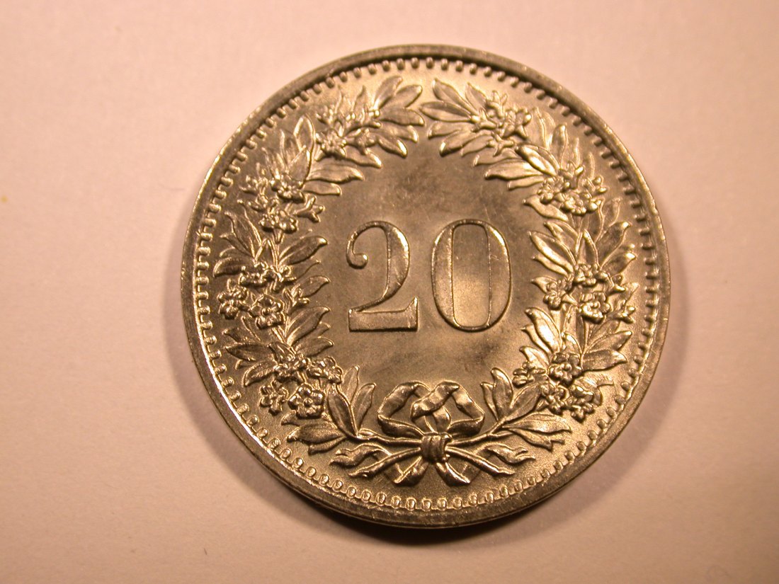 E26 Schweiz 20 Rappen 1971 in St Originalbilder