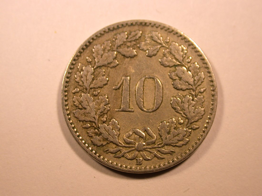  E26  Schweiz 10 Rappen 1915 in ss  Originalbilder   