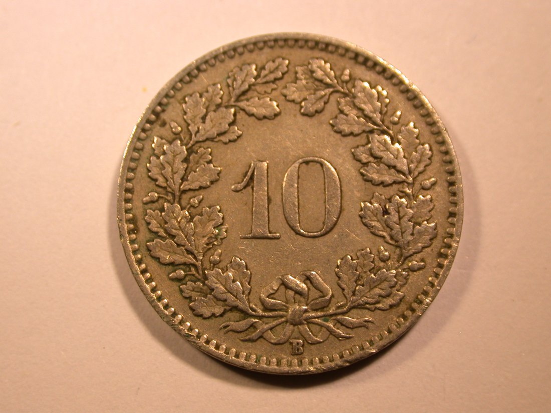 E26 Schweiz 10 Rappen 1951 in ss+ Originalbilder