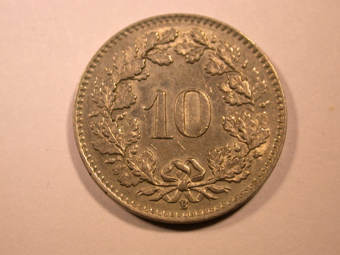 E26 Schweiz 10 Rappen 1960 in f.vz Originalbilder