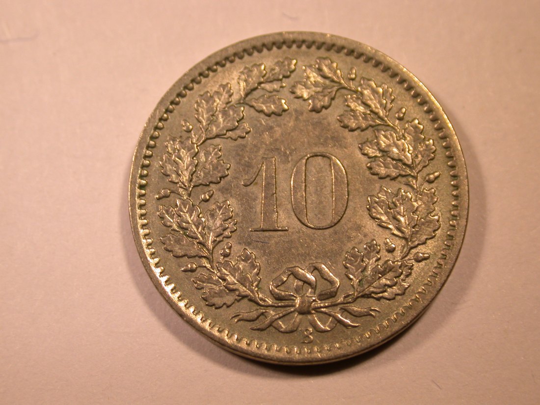 E26 Schweiz 10 Rappen 1967 in vz-st Originalbilder