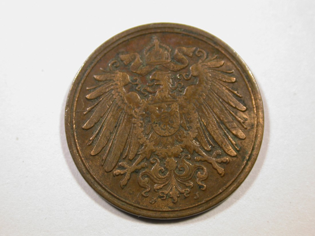  E26  KR  1 Pfennig 1905 J in ss  Originalbilder   