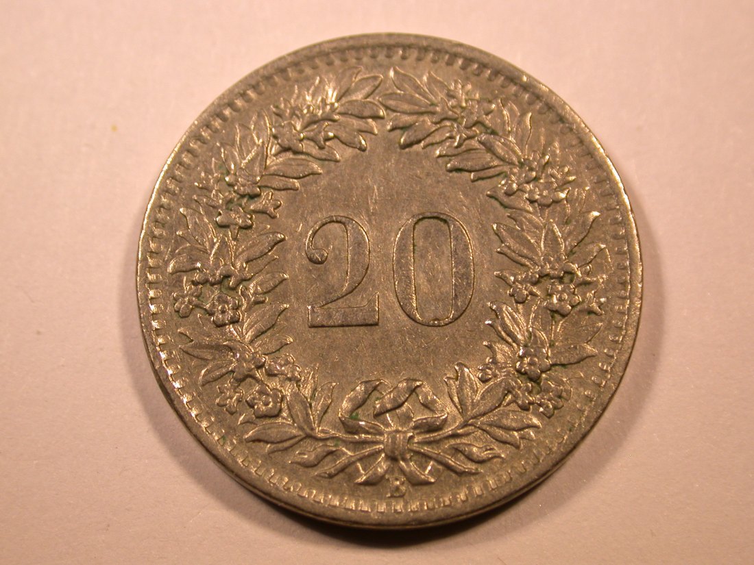 E26 Schweiz 20 Rappen 1965 in ss+ Originalbilder