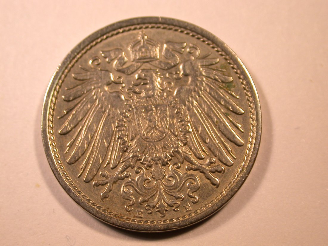  E26  KR  10 Pfennig 1911 E in f.vz, geputzt   Originalbilder   