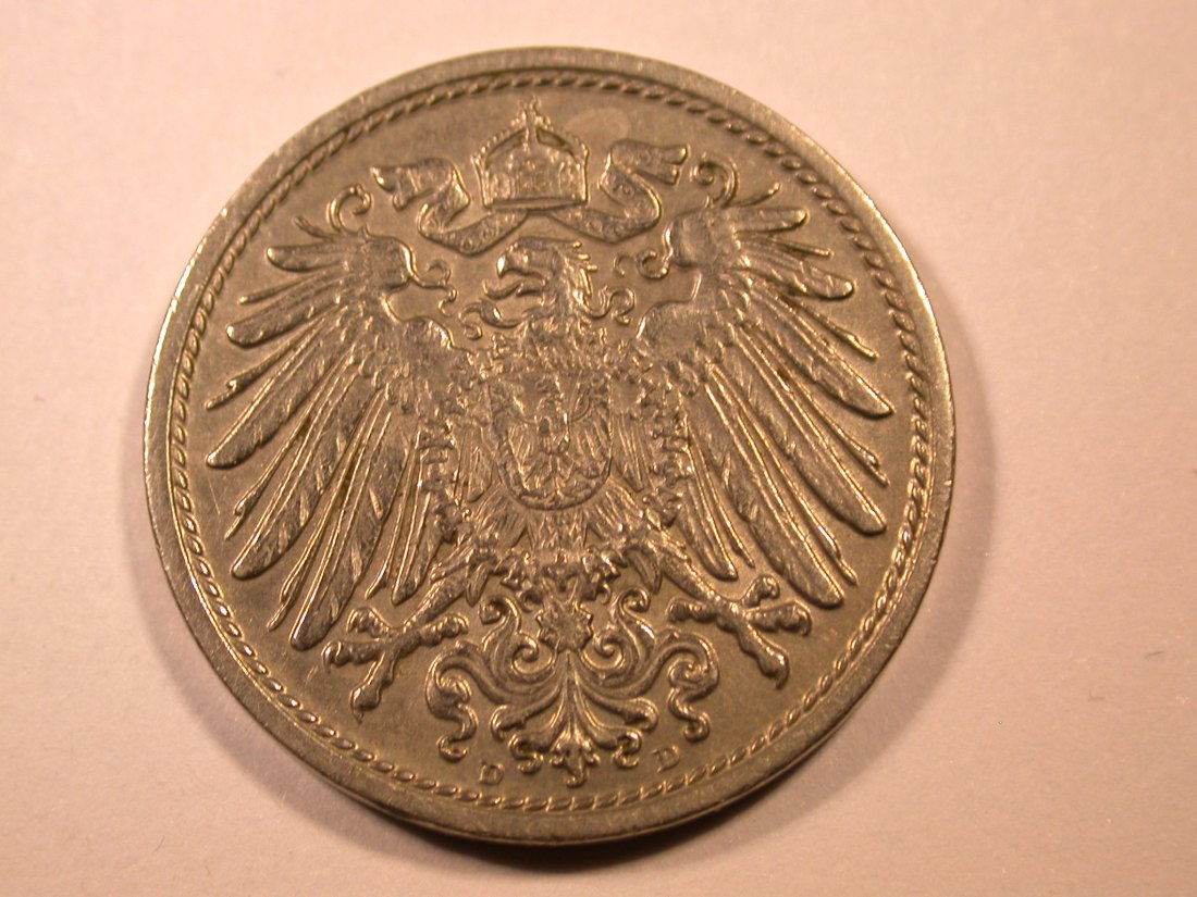  E26  KR  10 Pfennig 1912 D in vz   Originalbilder   