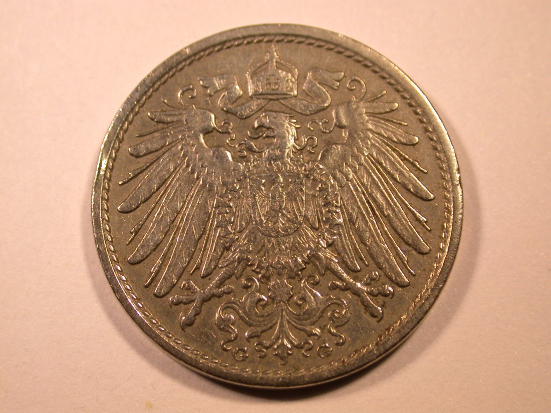  E26  KR  10 Pfennig 1912 G in ss-vz, geputzt   Originalbilder   