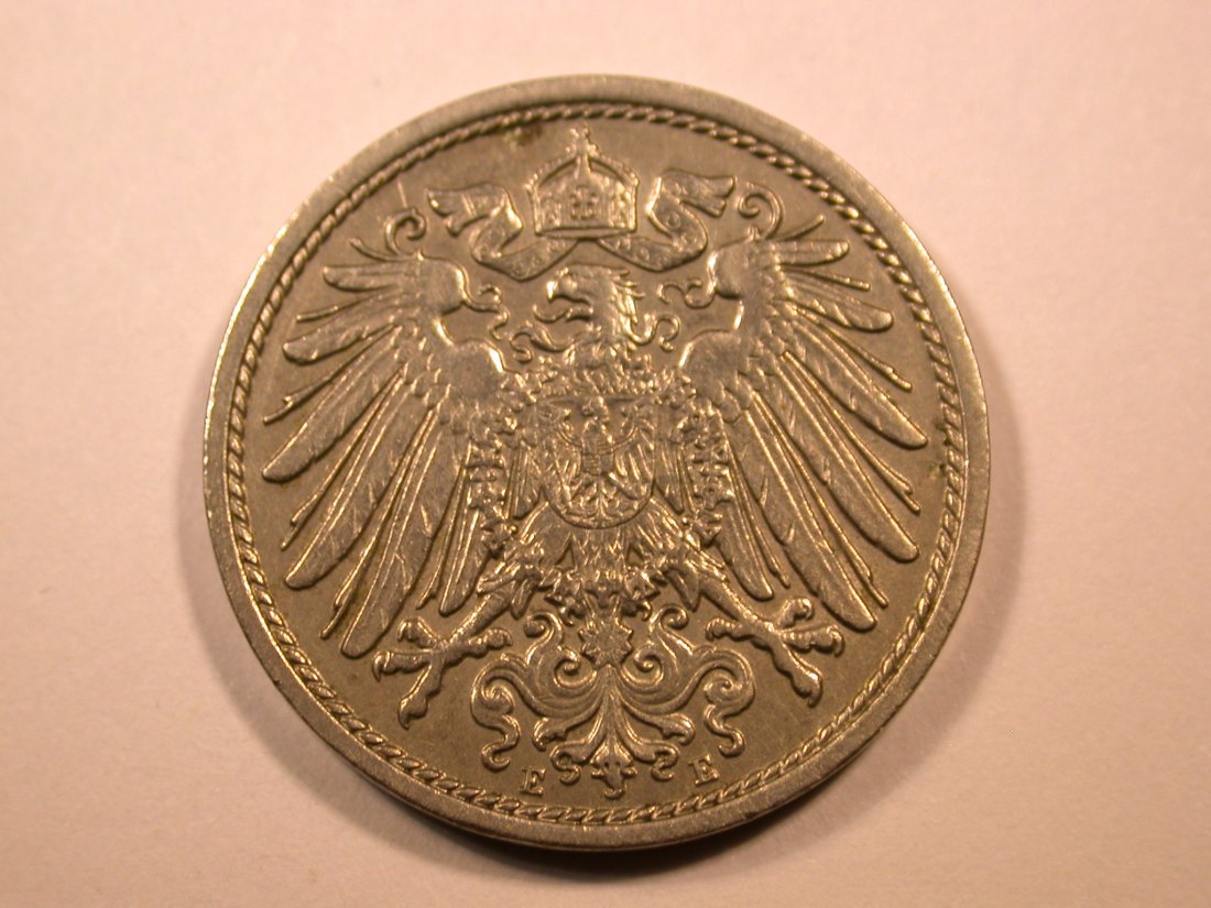  E26  KR  10 Pfennig 1913 E in vz   Originalbilder   