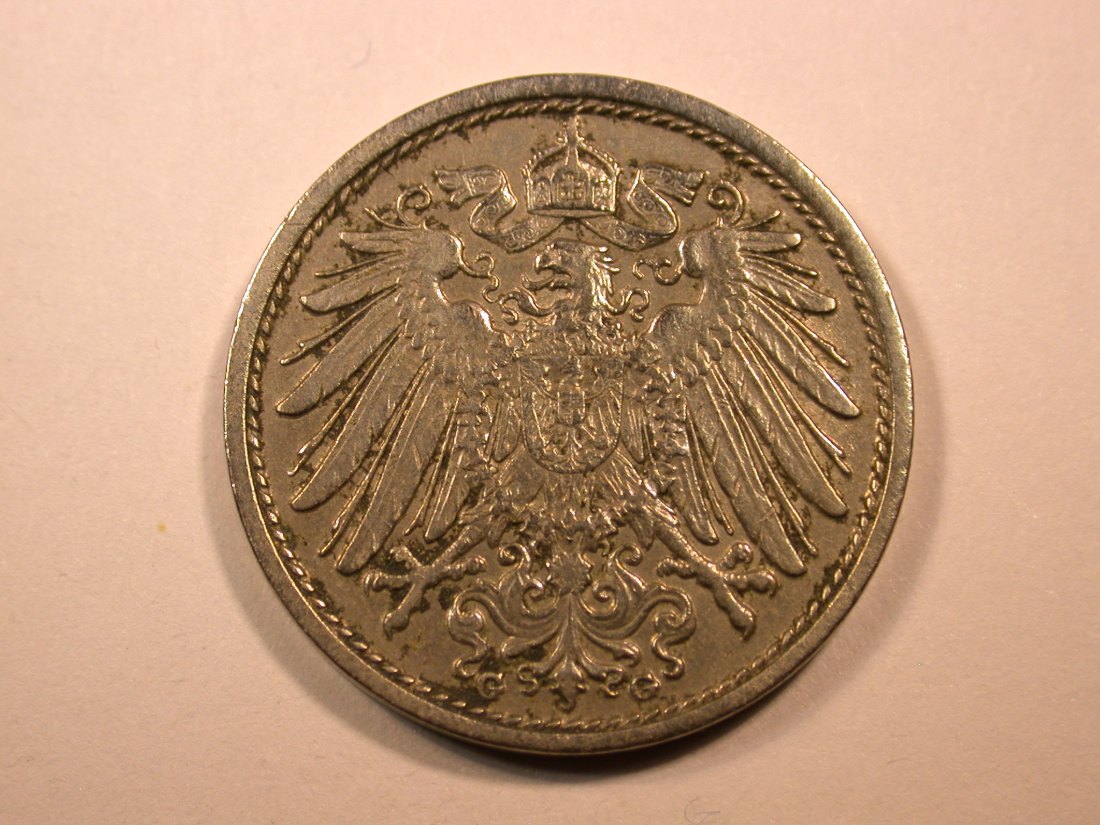  E26  KR  10 Pfennig 1914 G in ss+, geputzt   Originalbilder   