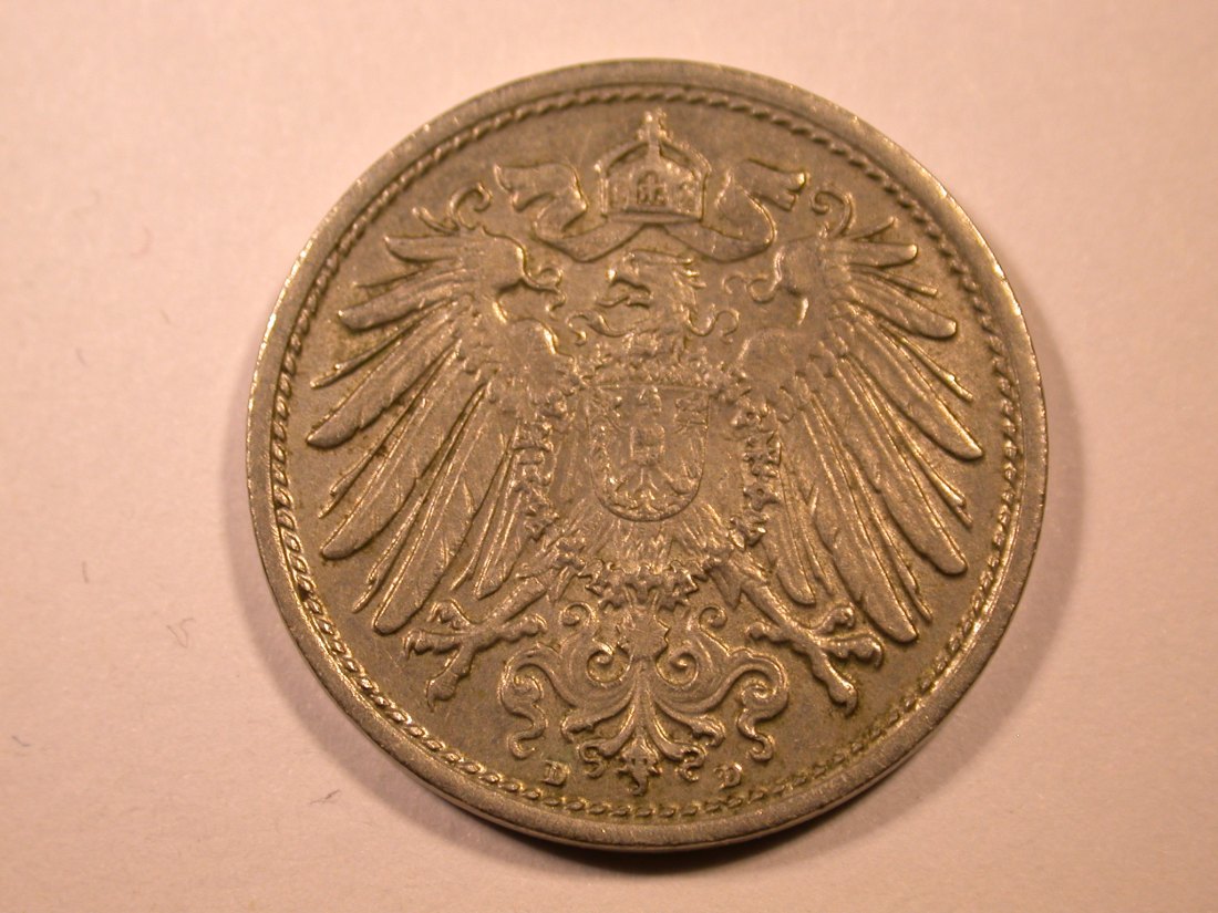  E26  KR  10 Pfennig 1916 D in vz   Originalbilder   
