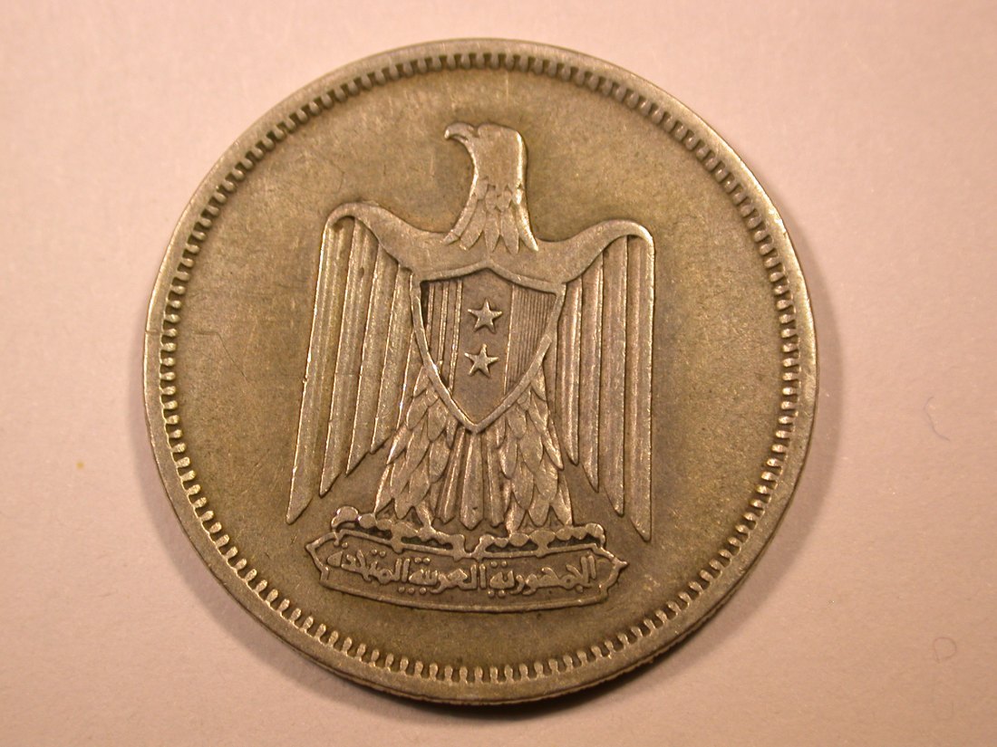  E26  Syrien  50 Piaster 1958 in Silber in f.vz  Originalbilder   