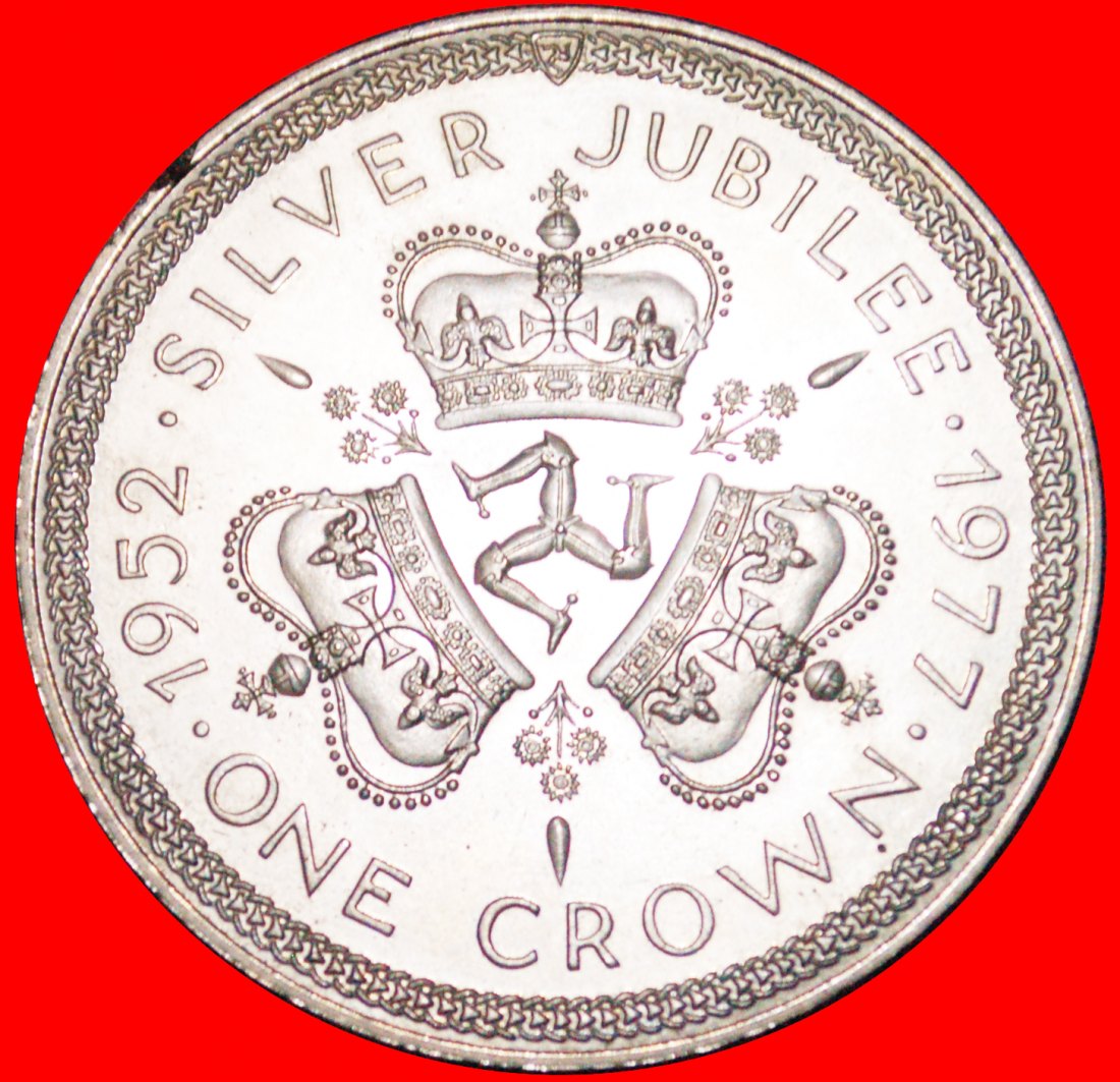  • GREAT BRITAIN: ISLE OF MAN ★ 1 CROWN 1952-1977 MINT LUSTER! LOW START ★ NO RESERVE!   