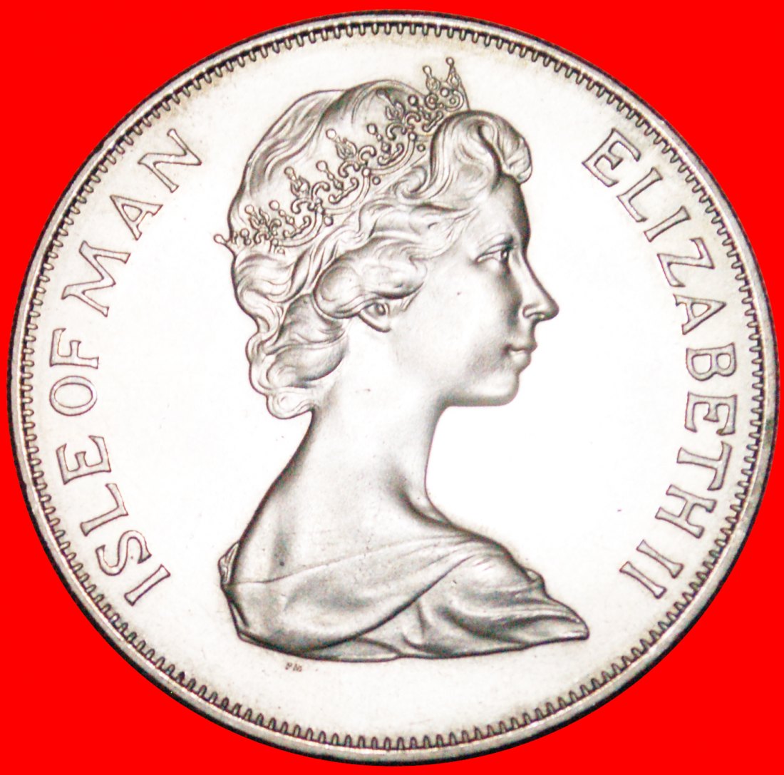  • GREAT BRITAIN: ISLE OF MAN ★ 1 CROWN 1952-1977 MINT LUSTER! LOW START ★ NO RESERVE!   
