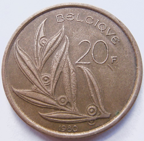  Belgien 20 Franc 1980   