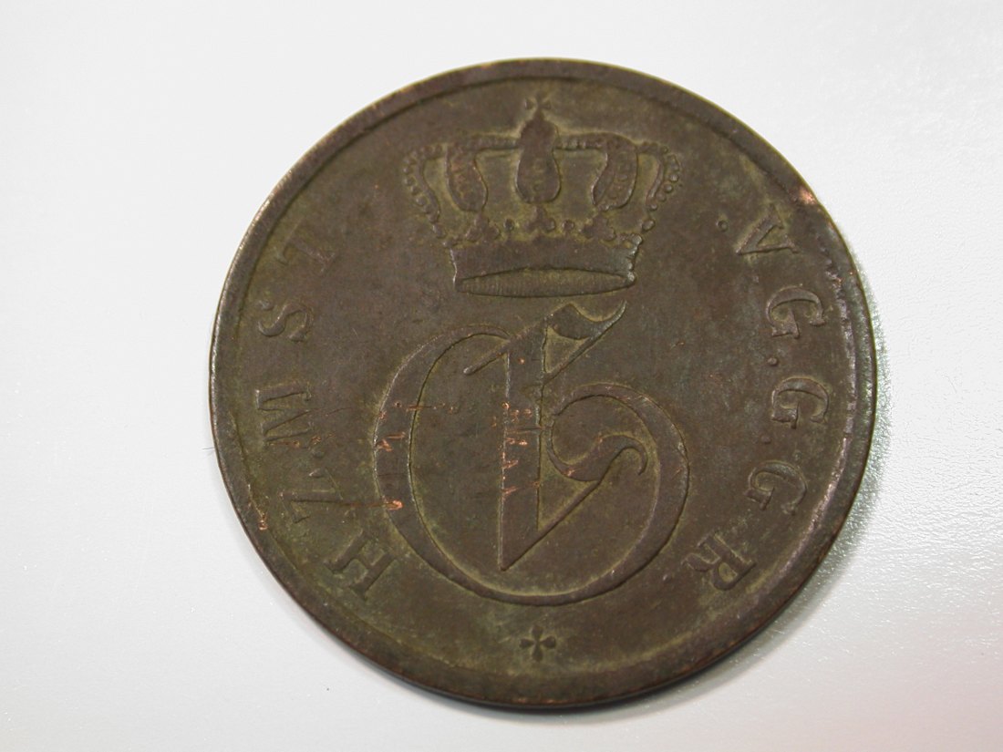  E27 Mecklenburg Strelitz  3 Pfennig 1843 in schön+   Originalbilder   