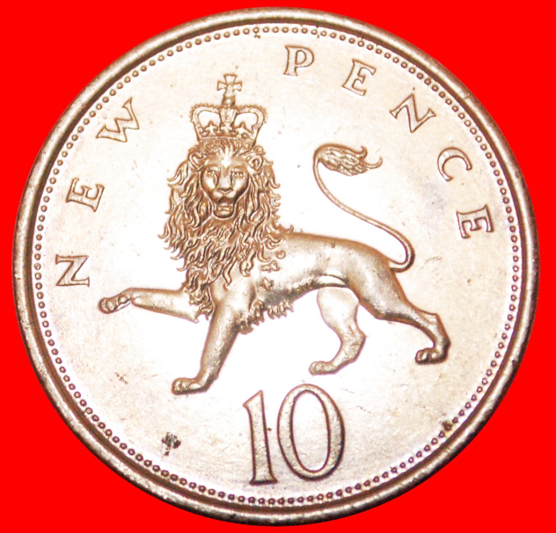 • LION (1968-1981): GREAT BRITAIN ★ 10 NEW PENCE 1979 MINT LUSTER! LOW START ★ NO RESERVE!