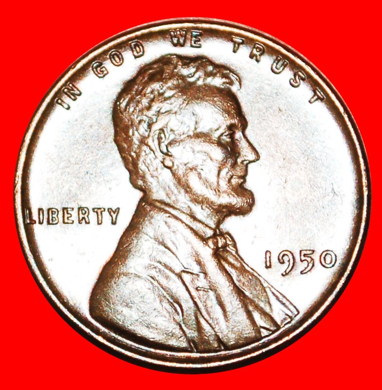 • WEIZEN PENNY (1909-1958): USA ★ 1 CENT 1950! LINCOLN (1809-1865) OHNE VORBEHALT!