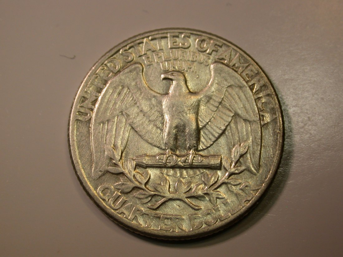  E27 USA  1/4 Dollar 1964 D in Silber in ss (VF)  Originalbilder   