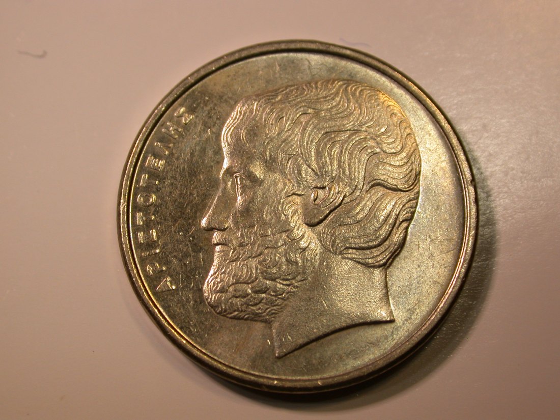 E27 Griechenland 5 Drachmen 1992 in vz+ Originalbilder