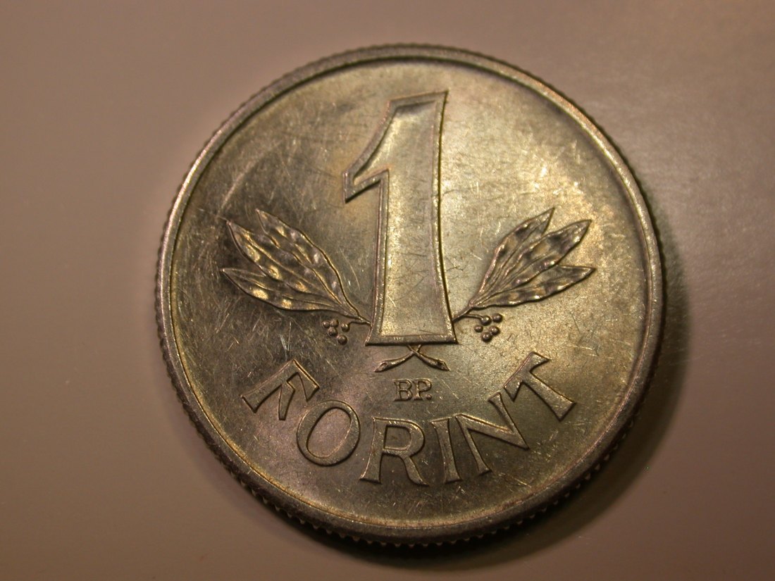 E27 Ungarn 1 Forint 1967 in vz-st Originalbilder