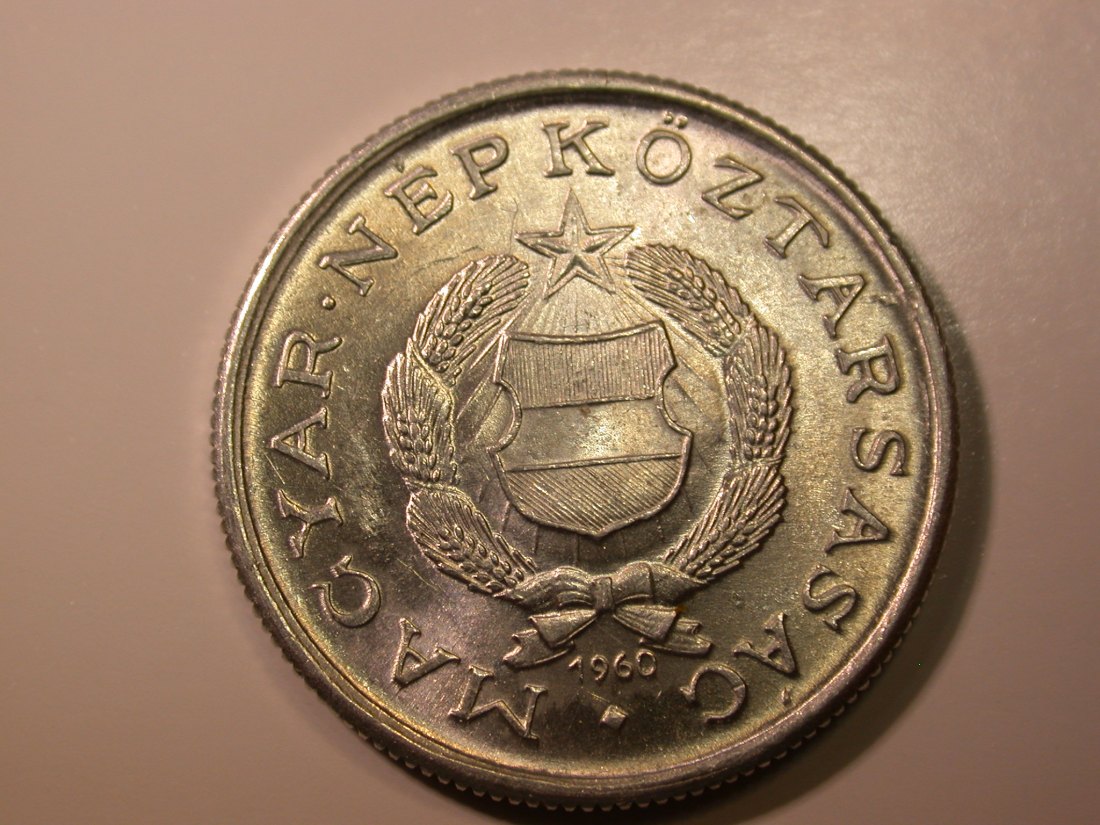  E27 Ungarn  1 Forint 1960 in f.ST    Originalbilder   
