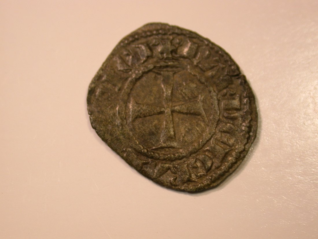  E28  Sizilien Messina Karl v. Anjou 1266-85 0,83gr. Spahn 37 Originalbilder   