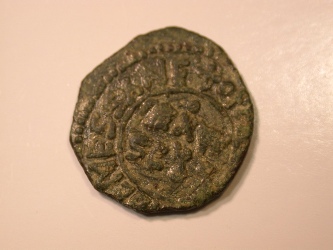  E28  Sizilien Wilhelm 1166-1189 Mezzo Follaro 1,07 gr. in ss  Originalbilder   