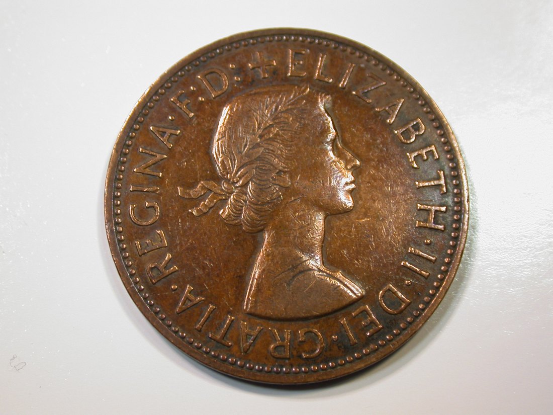 E28 Großbritannien 1 Penny 1962 in ss Originalbilder