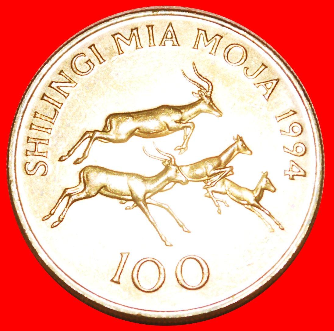  • ANTILOPEN (1993-2015): TANSANIA ★ 100 SHILLINGS 1994 uSTG STEMPELGLANZ! OHNE VORBEHALT!   