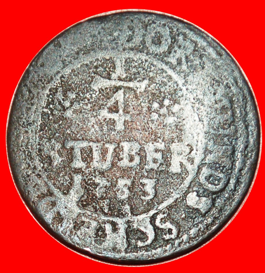  • DORTMUND (1752-1756): GERMANY ★ 1/4 STUBER 1753 EAGLE! UNCOMMON! LOW START ★ NO RESERVE!   