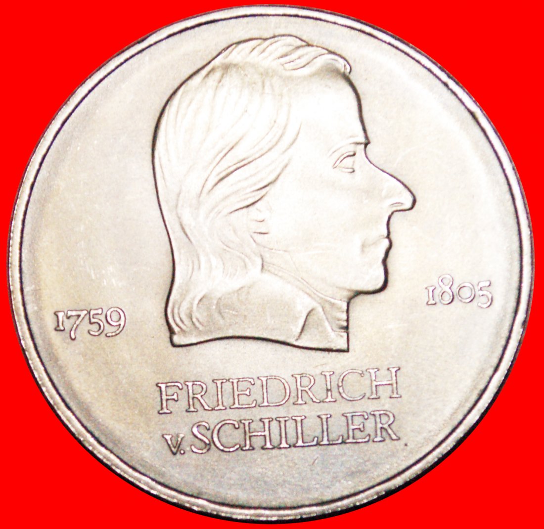• SCHILLER 1759-1805: DEUTSCHE DEMOKRATISCHE REPUBLIK★20 MARK 1972 STG STEMPELGLANZ! OHNE VORBEHALT!
