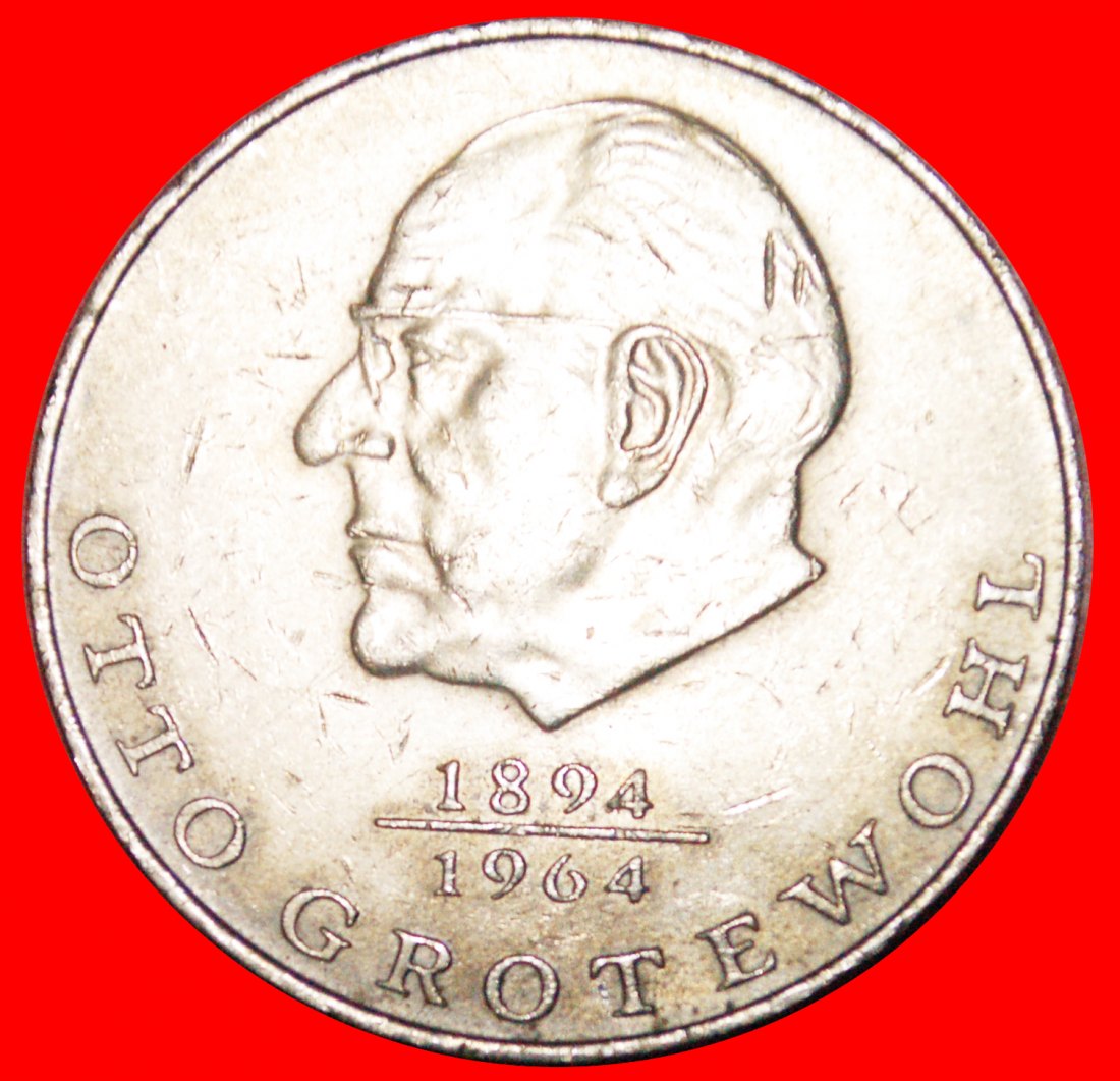  • GROTEWOHL (1894-1964): GERMANY ★ 20 MARK 1973! LOW START ★ NO RESERVE!   