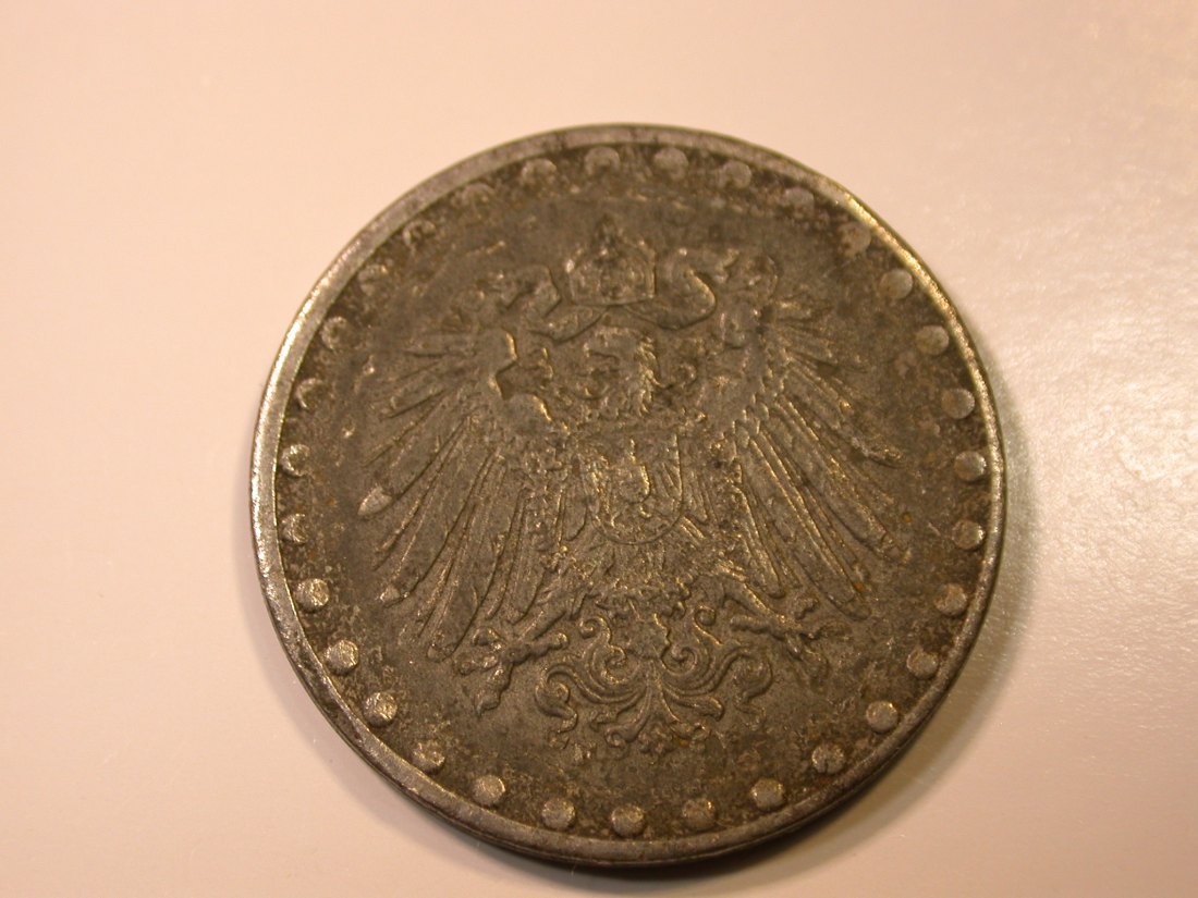  E29  Ersatzmünzen 10 Pfennig 1916 F in ss   Originalbilder   