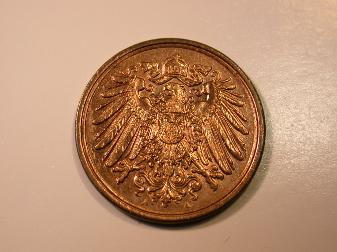  E29  KR  1 Pfennig 1900 A in vz-st  Originalbilder   
