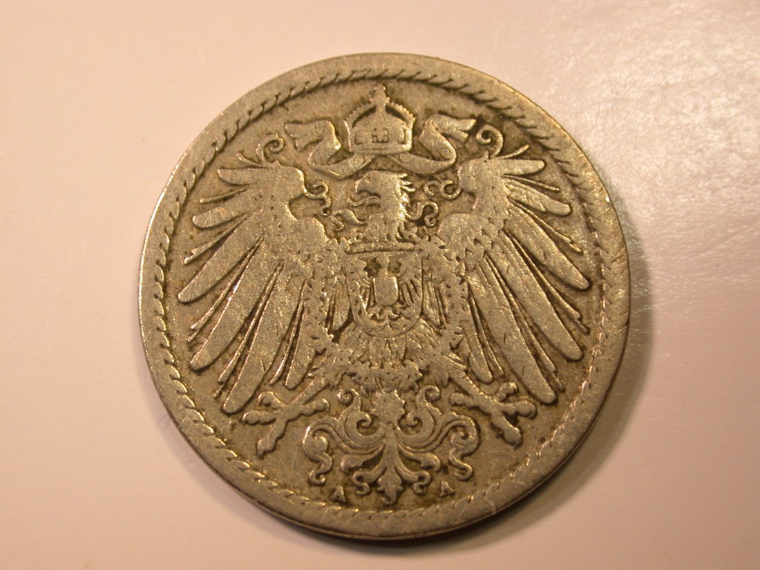  E29   KR  5 Pfennig 1892 A  in ss    Originalbilder   