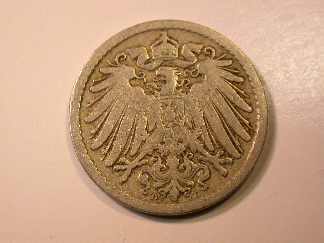  E29   KR  5 Pfennig 1898 D in ss     Originalbilder   