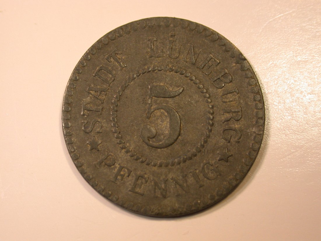  E29   Lüneburg  5 Pfennig o.J. in ss/ss+   Originalbilder   