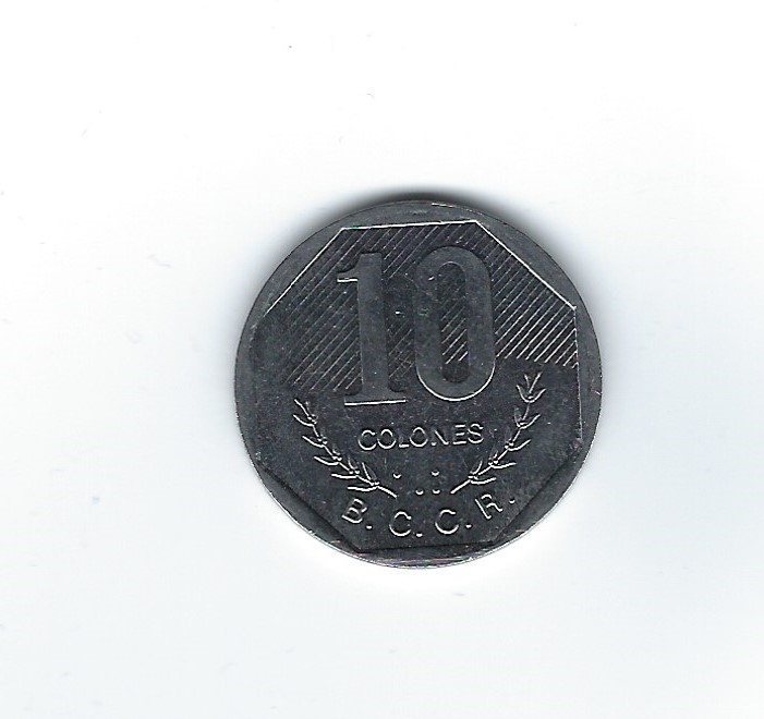  Costa Rica 10 Colones 1992   