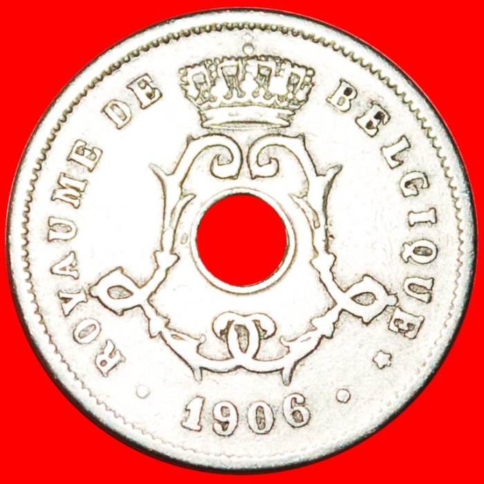  • FRENCH LEGEND: BELGIUM ★ 5 CENTIMES 1906! LOW START ★ NO RESERVE!   