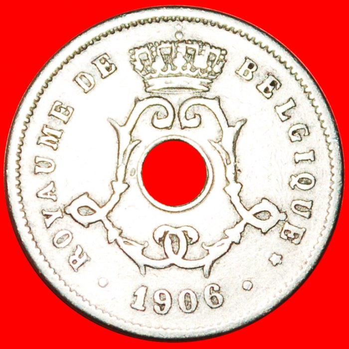  • FRANZÖSISCHE LEGENDE: BELGIEN ★ 5 CENTIMES 1906! OHNE VORBEHALT!   